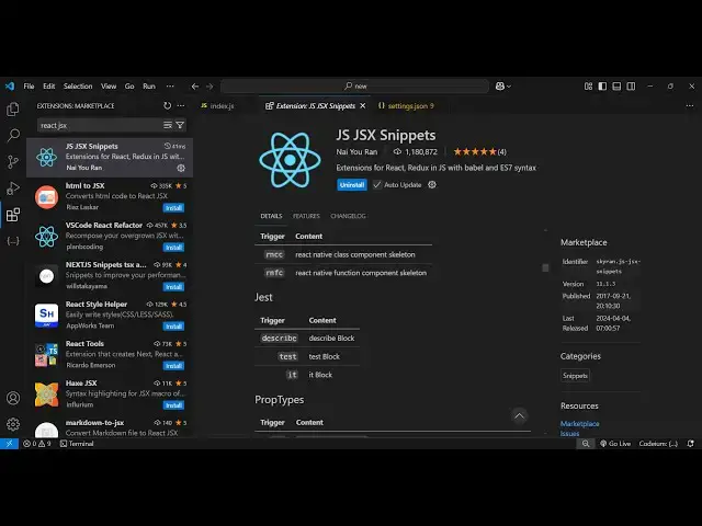 Video thumbnail for JS JSX Snippets in VS Code – The Ultimate Shortcut to Faster React Development! 🚀