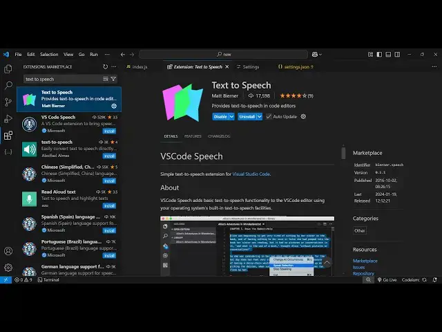 Video thumbnail for Want to Hear Your Code? Enable Text to Speech in VS Code For FREE and Code Like a Pro!