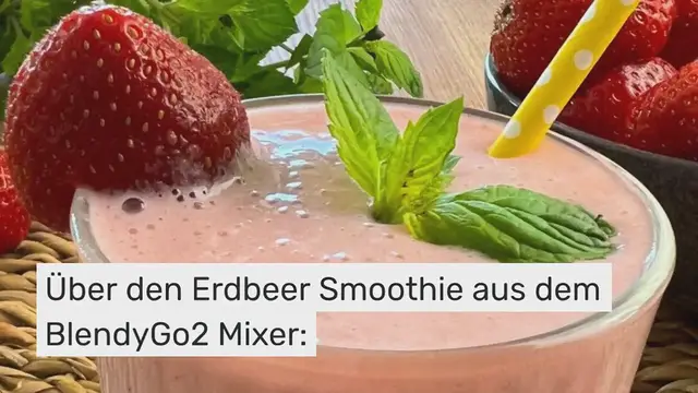 Video thumbnail for ERDBEER SMOOTHIE AUS DEM BLENDYGO2 MIXER –EHRLICHE PRODUKTBEWERTUNG: