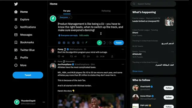 Video thumbnail for Thunderclap AI Supercharge your Twitter game