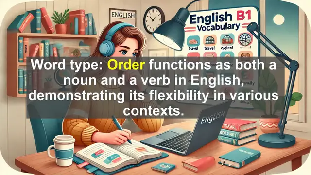 Video thumbnail for 2500 Must Know CEFR B1 Vocabulary - Understanding 'Order': A Key Word for B1 English Learners