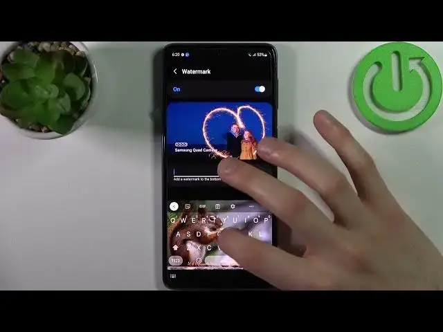 'Video thumbnail for How to Set Custom Watermark to Photos on SAMSUNG Galaxy M53 - Set Up Watermark'