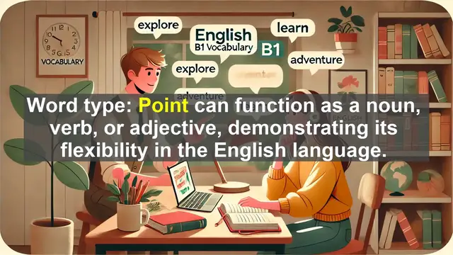 Video thumbnail for 2500 Must Know CEFR B1 Vocabulary - Mastering 'Point': A Key Word for B1 English Learners
