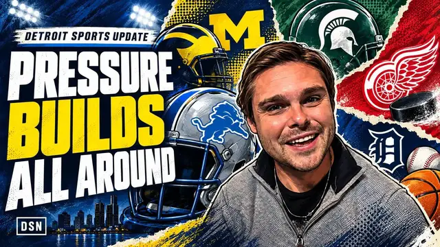 Video thumbnail for Michigan’s season sours, the Lions eye a Carolina shootout, and the Red Wings open next
