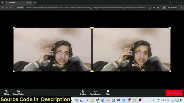 Video thumbnail for Build a P2P Socket.io Zoom Clone Video + Text Chat in Node.js & Express Using PeerJS in Browser