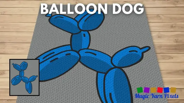 Video thumbnail for Balloon Dog Crochet Pattern: Easy Free C2C Graph for Beginners