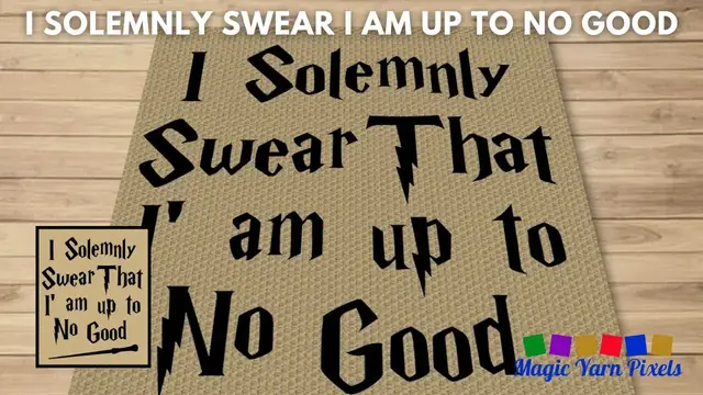 Video thumbnail for FREE GRAPH I Solemnly Swear I Am Up To No Good C2C & Tapestry Crochet Pattern | Magic Yarn Pixels
