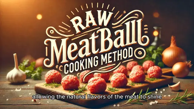 'Video thumbnail for Raw Meatball Cooking Method'