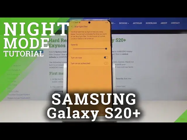 Video thumbnail for How to Activate Blue Light Filter in Samsung Galaxy S20+ - Eye Protection mode