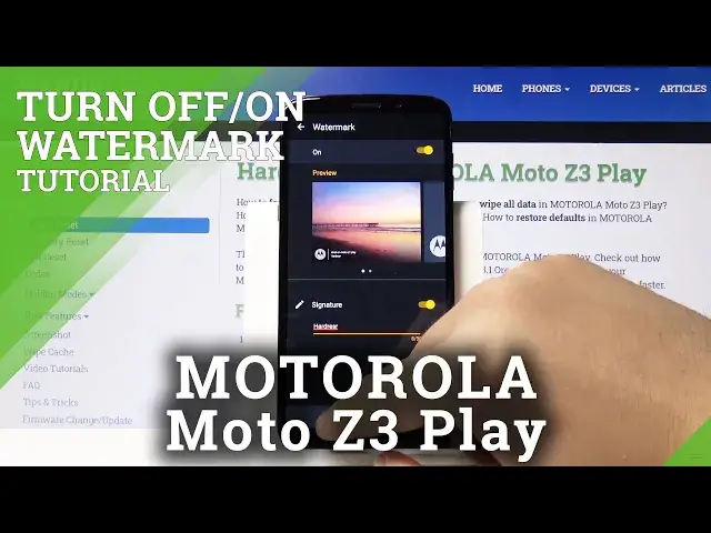 Video thumbnail for How to Set Up Watermark on Motorola Moto Z3 Play - Manage Camera Watermark