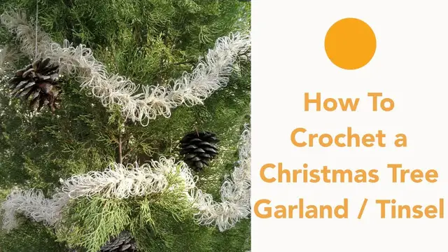 'Video thumbnail for How to Crochet a Christmas Tree Garland or Tinsel | Sustainable Crochet Projects'