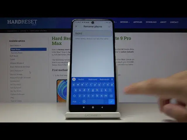 'Video thumbnail for Rename Device - Change XIAOMI Redmi Note 9 Pro Name'
