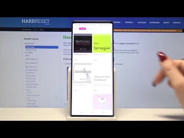 'Video thumbnail for Change Display Settings - LG Wing Font Style'