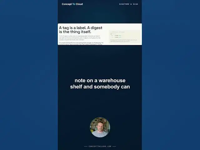 Video thumbnail for Why a Docker Tag Can Lie to You