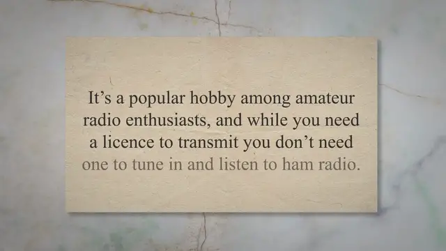 'Video thumbnail for Can you listen to ham radio without a licence?'