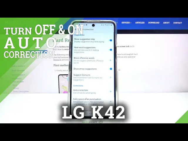 'Video thumbnail for Activate Text Correction Option - LG K42 & Keyboard Text Correction'