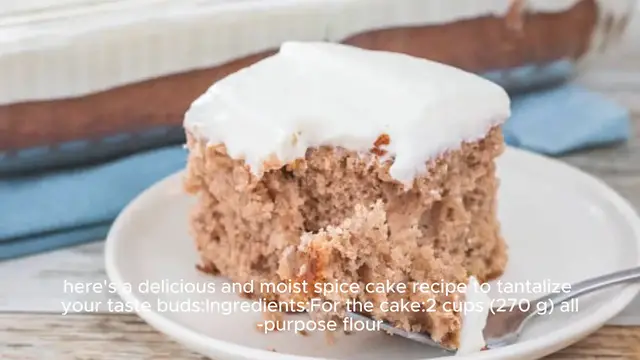 Video thumbnail for Spice cake recipe