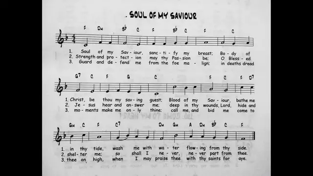Video thumbnail for Soul Of My Savior - Catholic Mass Song Sheet Music