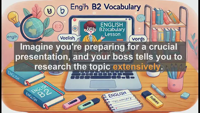 Video thumbnail for 1500 Must Know CEFR B2 Vocabulary - Understanding 'Extensively': Boost Your English Vocabulary