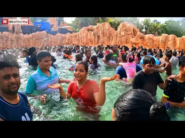 Video thumbnail for Wave Pool at Water Kingdom Mumbai (India) - @AquaWaterPark