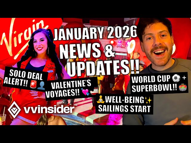 Video thumbnail for Virgin Voyages January 2026 Update 🚢 All the News, Deals & Changes This Month