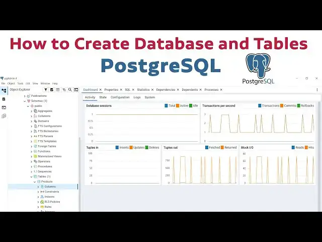 Video thumbnail for How to Create Database and Tables PostgreSQL [Version 18]  | PostgreSQL tutorial
