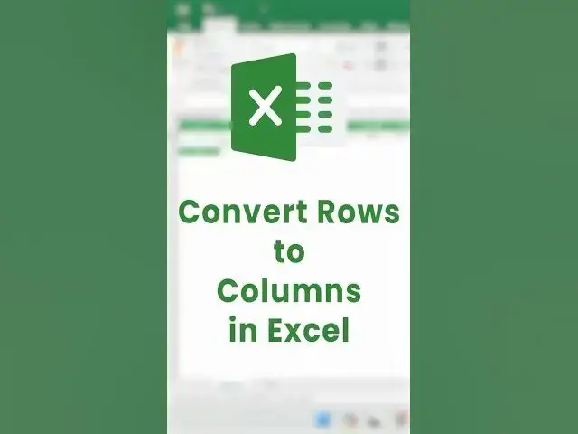 Video thumbnail for How to Convert Rows to Column in Excel? (Learn in 20 Sec) | Excel Tips #shorts #excel #exceltricks