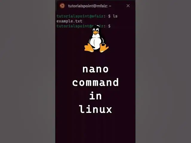 Video thumbnail for Nano command in linux | Nano text Editor | Linux Commands #shorts #linux