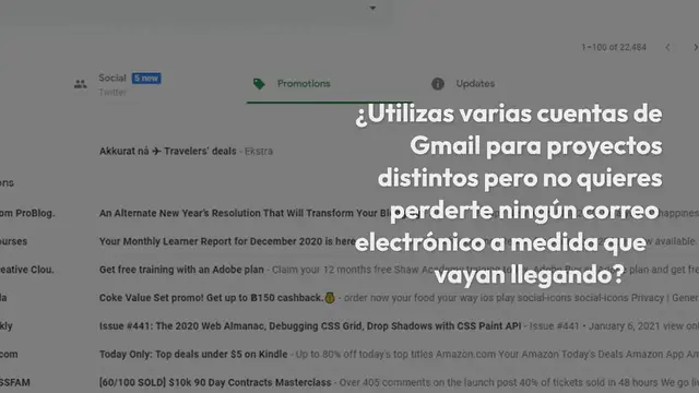 Video thumbnail for ¿Cómo gestionar varias cuentas y direcciones de Gmail en una sola bandeja de entrada?