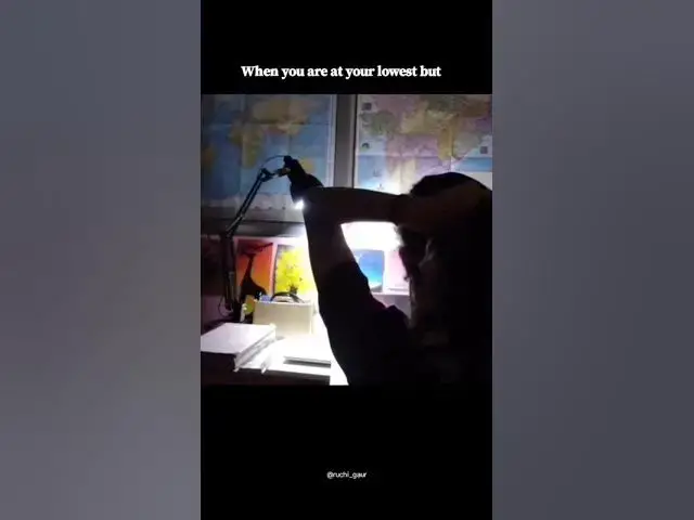 'Video thumbnail for When you are at your lowest but,... #motivation #dailyshorts #@ruchi_gaur #study'