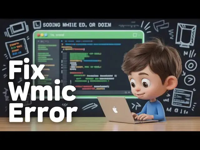 Video thumbnail for How to Fix wmic is not recognized as an internal and external Command Error in Terminal