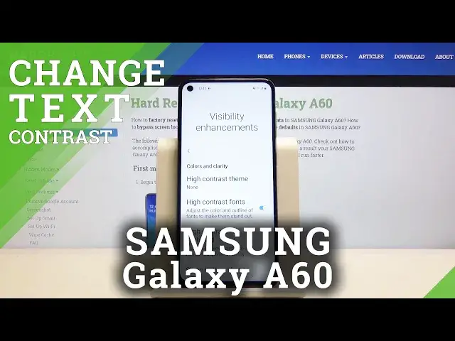 'Video thumbnail for How to Activate High Contrast Text in Samsung Galaxy A60 - Adjust Fonts'  Outline'