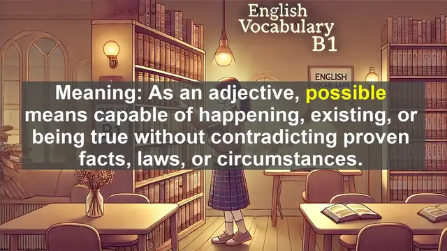 Video thumbnail for 2500 Must Know CEFR B1 Vocabulary - Understanding 'Possible': Meaning, Usage, and Common Mistakes