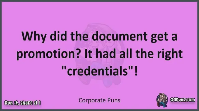 Video thumbnail for Corporate - Jokes, Puns, Wordplays, and Laughter