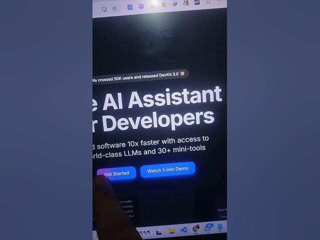 Video thumbnail for GetDevKit.com – AI Developer Toolkit to Generate & Test Code Fast #shorts
