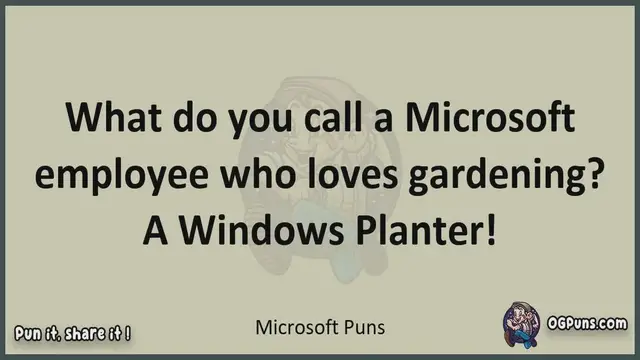 Video thumbnail for Microsoft - Jokes, Puns, Wordplays, and Laughter