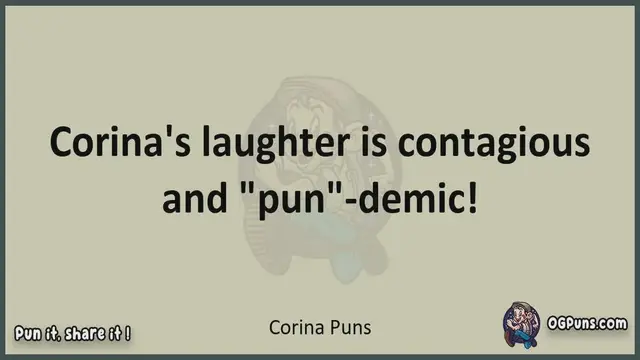 Video thumbnail for Corina - Jokes, Puns, Wordplays, and Laughter