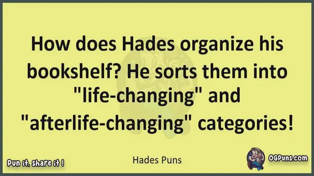 Video thumbnail for Hades - Jokes, Puns, Wordplays, and Laughter