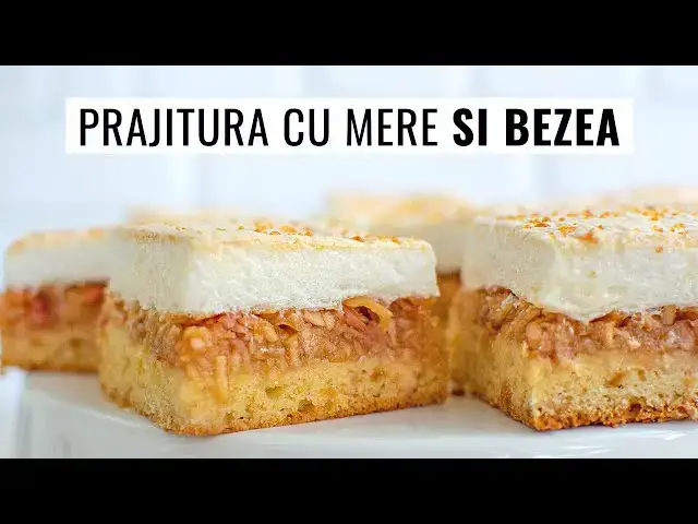 Video thumbnail for 3 straturi delicioase! Prăjitura cu mere rase și bezea pufoasă.