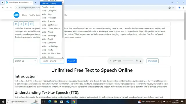 'Video thumbnail for Unlimited Free Text to Speech Online'