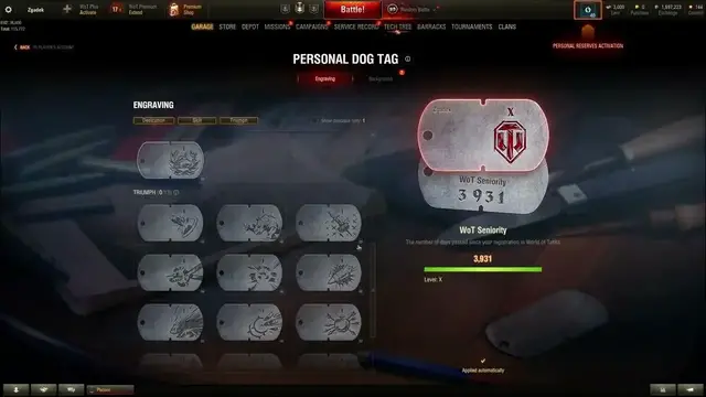 Video thumbnail for How To Change Dogtags In World Of Tanks