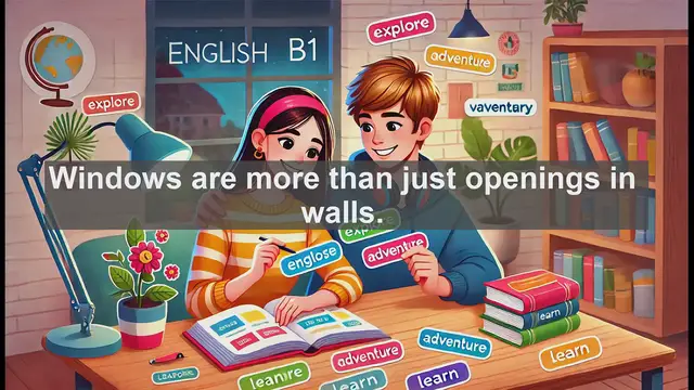 Video thumbnail for 2500 Must Know CEFR B1 Vocabulary - Exploring the Word 'Window': From Glass Panes to Opportunities