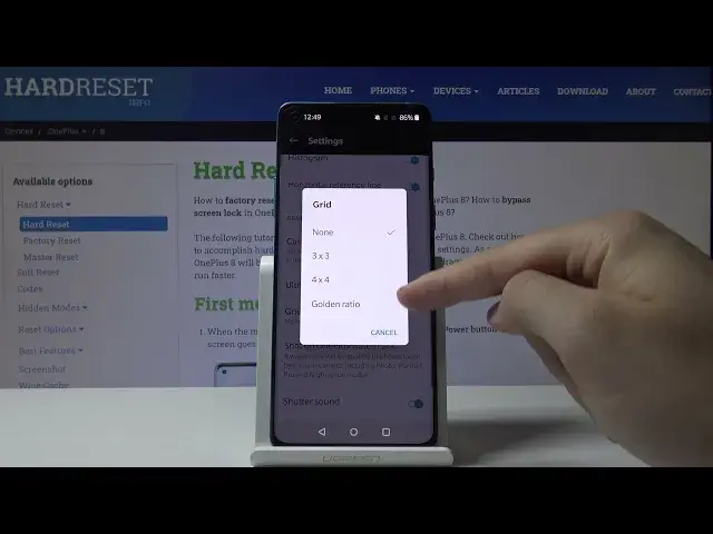 'Video thumbnail for OnePlus 8 - How to Show Grid Lines & Turn On Camera Options'
