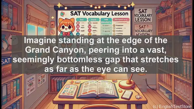 Video thumbnail for 5000 Must Know SAT Vocabulary - SAT Vocabulary: Understanding 'Chasm' in Depth