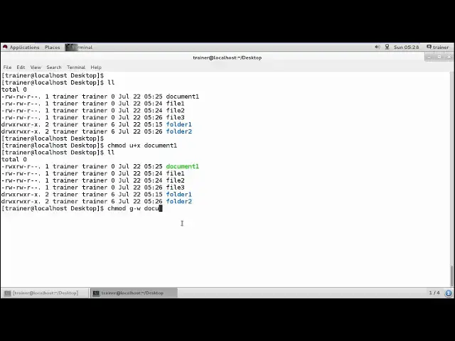 Video thumbnail for Linux - Set file permissions using symbolic