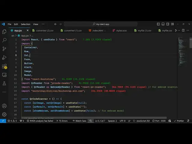 Video thumbnail for Build a React.js QR Code Scanner with Webcam & Image Upload Step by Step Tutorial Using JSX