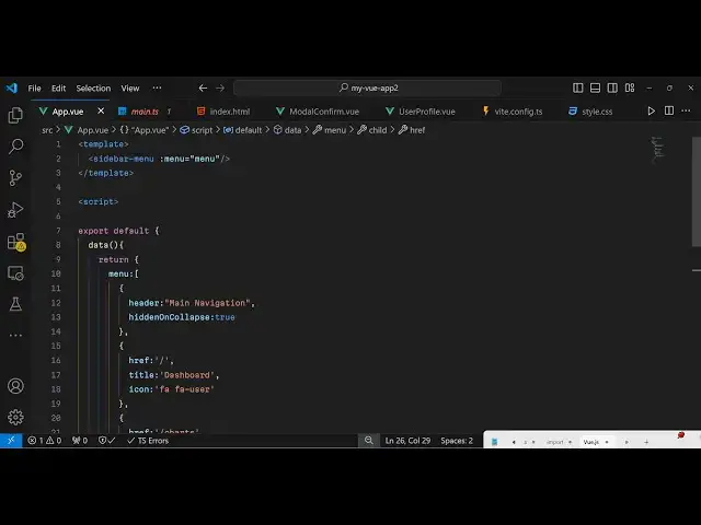 Video thumbnail for Vue.js 3 vue-sidebar-menu Example Build Sidebar Responsive Navigation Menu in Browser Using TS