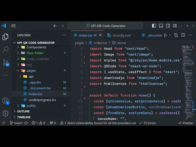 Video thumbnail for Build a Next.js Paytm & Google Pay UPI QRCode Generator Web App in Browser Using TypeScript