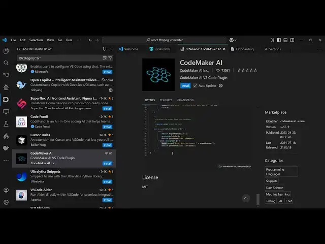 Video thumbnail for VSCode CodeMaker AI Code Assistant & Autocompletion Alternative to Github Copilot Complete Setup