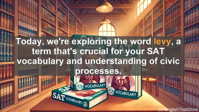 Video thumbnail for 5000 Must Know SAT Vocabulary - Understanding 'Levy': Key SAT Vocabulary for Taxes and Civic Processes